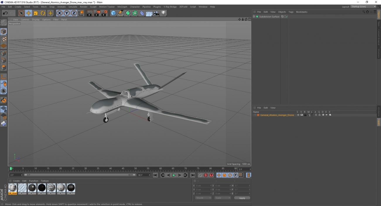 General Atomics Avenger Drone 3D model