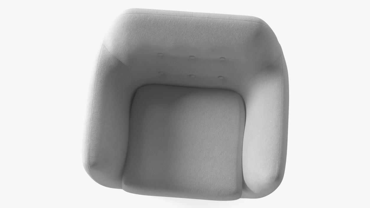 3D White Armchair Loa model