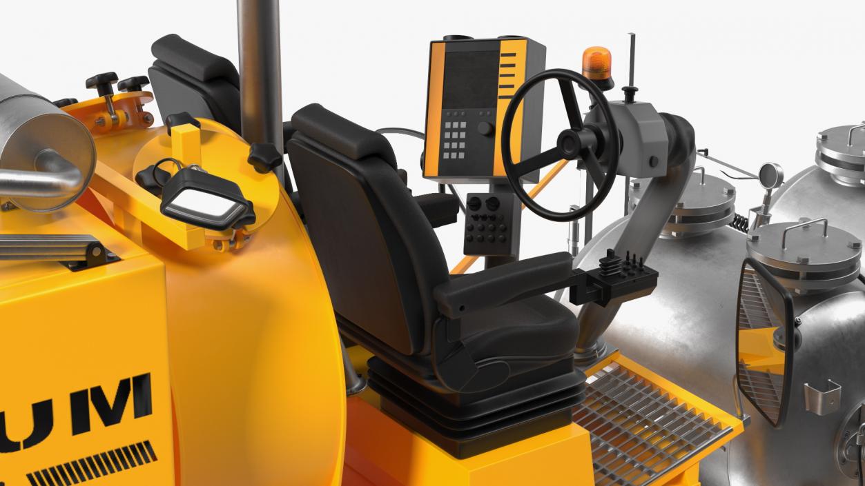 Borum Line Marking Machine Rigged for Maya 3D