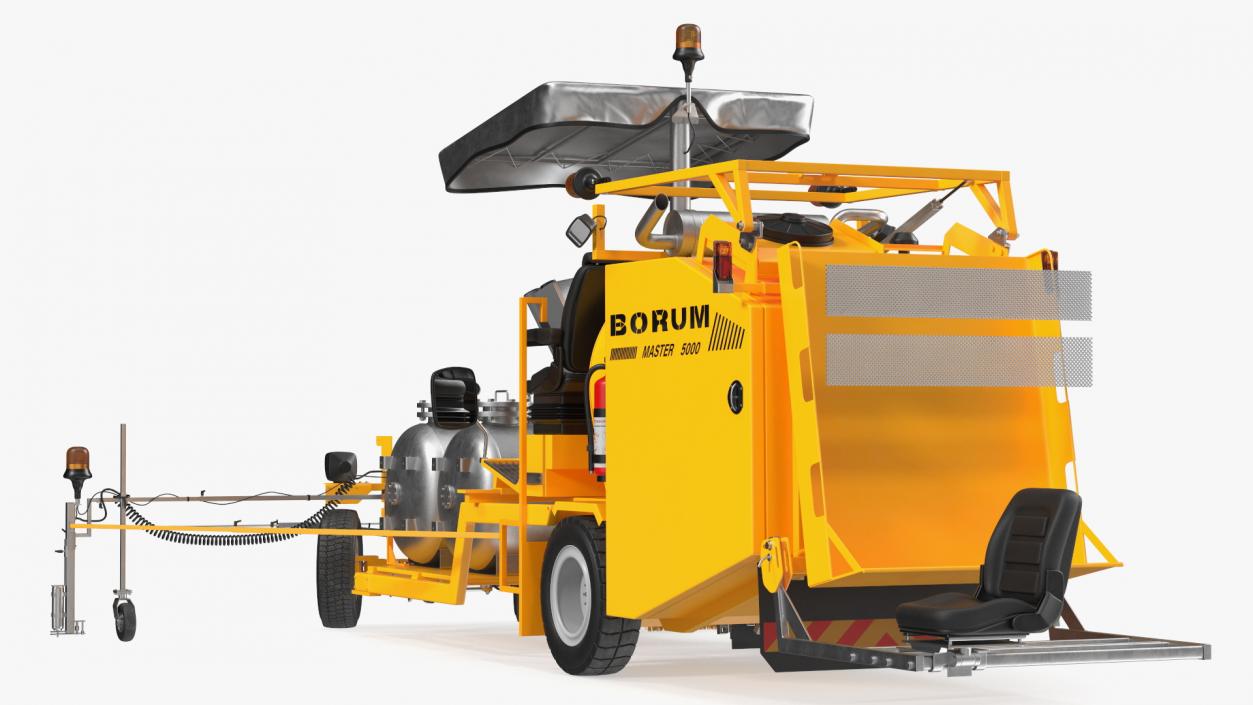 Borum Line Marking Machine Rigged for Maya 3D