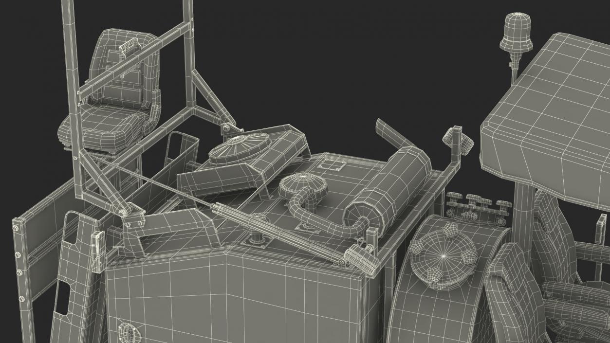 Borum Line Marking Machine Rigged for Maya 3D