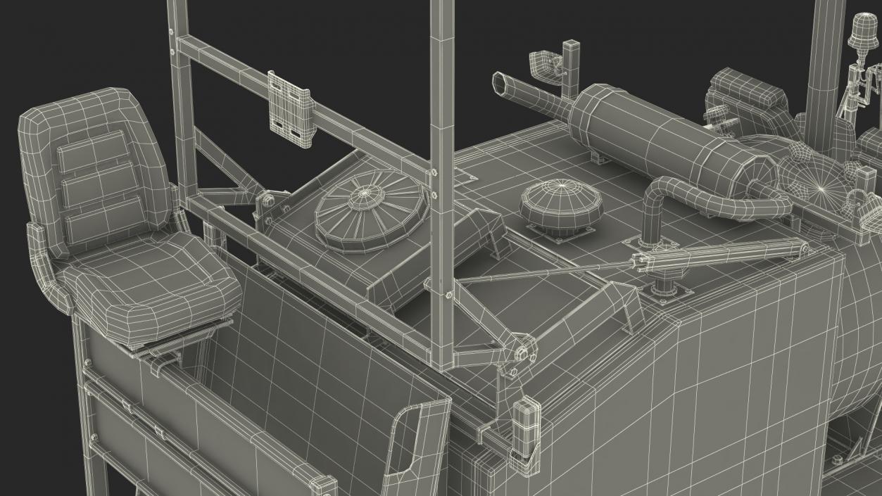 Borum Line Marking Machine Rigged for Maya 3D