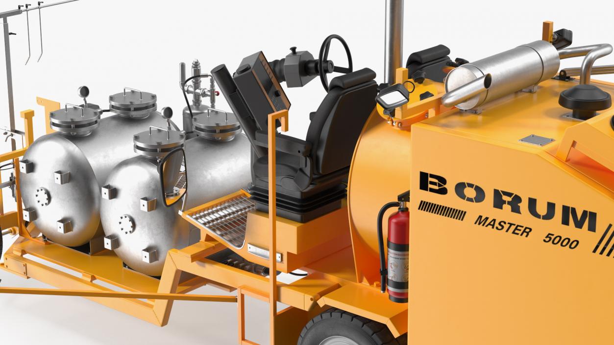 Borum Line Marking Machine Rigged for Maya 3D