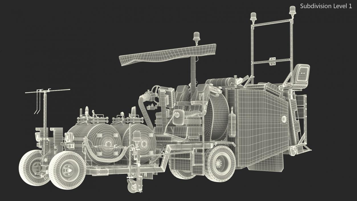 Borum Line Marking Machine Rigged for Maya 3D