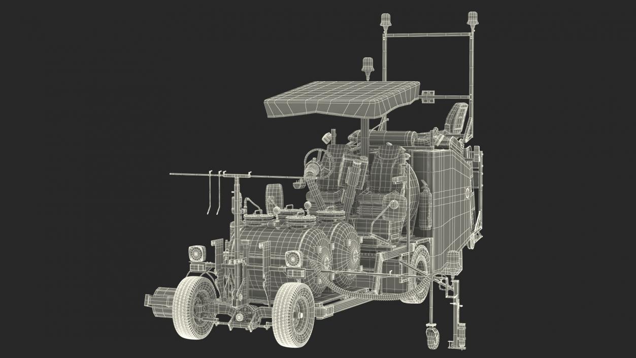 Borum Line Marking Machine Rigged for Maya 3D