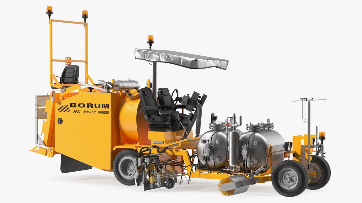 Borum Line Marking Machine Rigged for Maya 3D