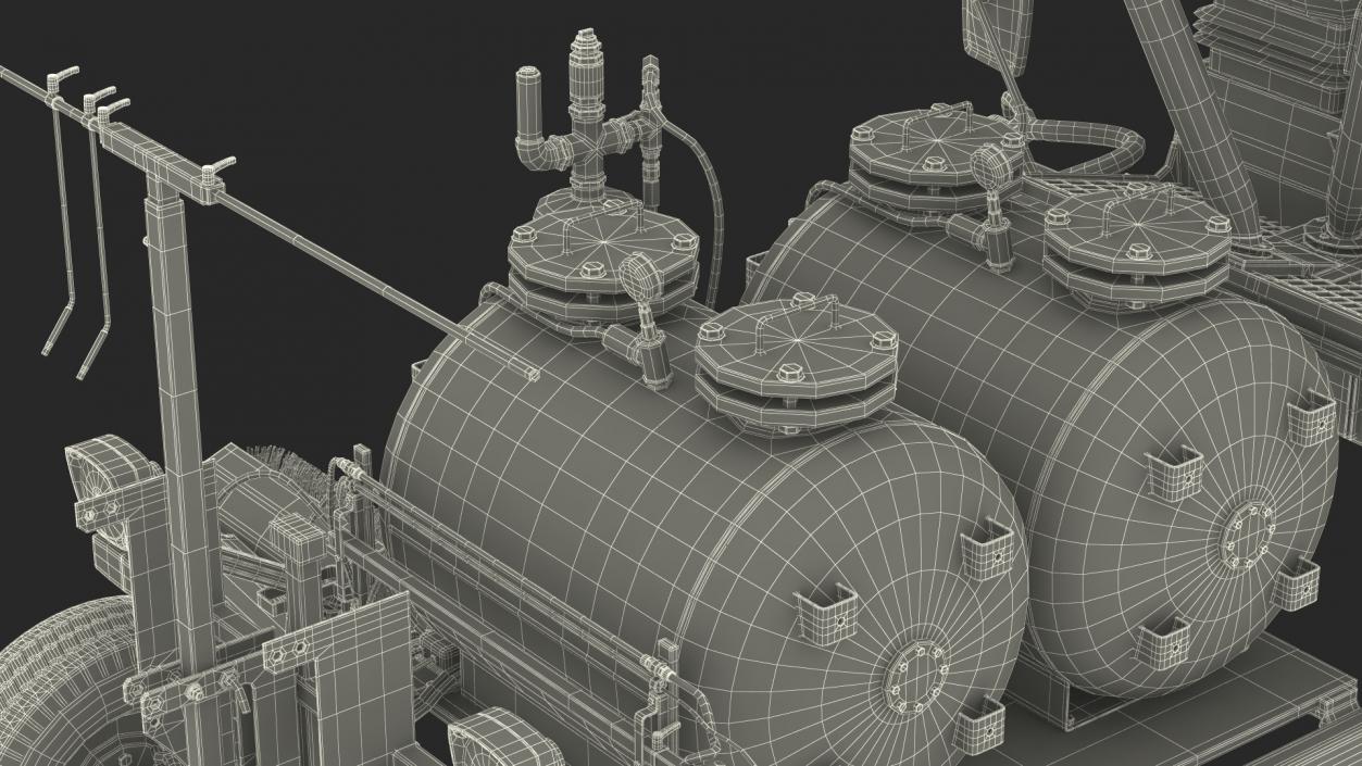 Borum Line Marking Machine Rigged for Maya 3D