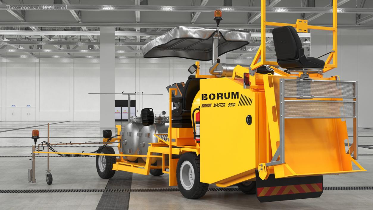 Borum Line Marking Machine Rigged for Maya 3D