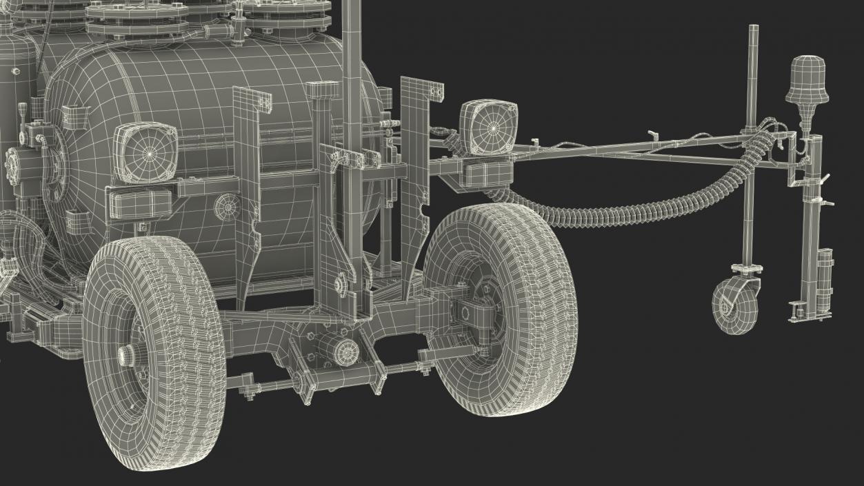 Borum Line Marking Machine Rigged for Maya 3D