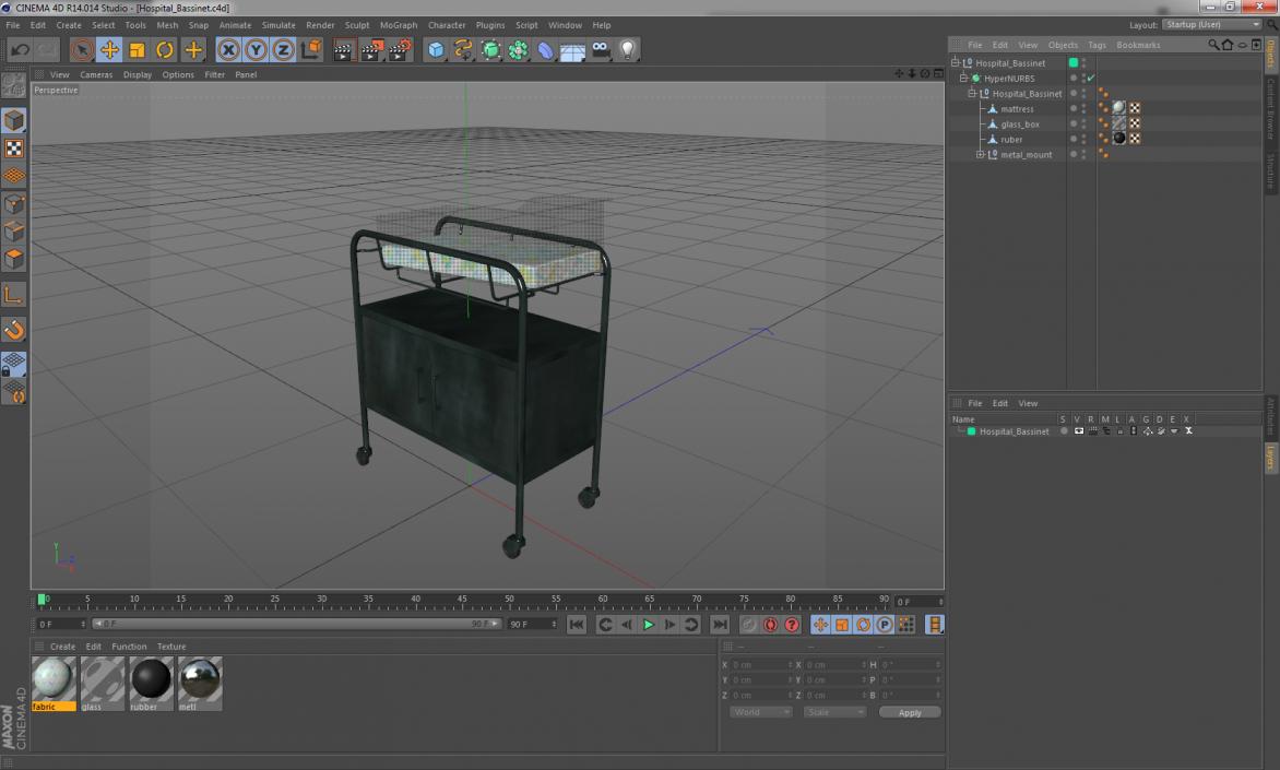 Hospital Bassinet 3D