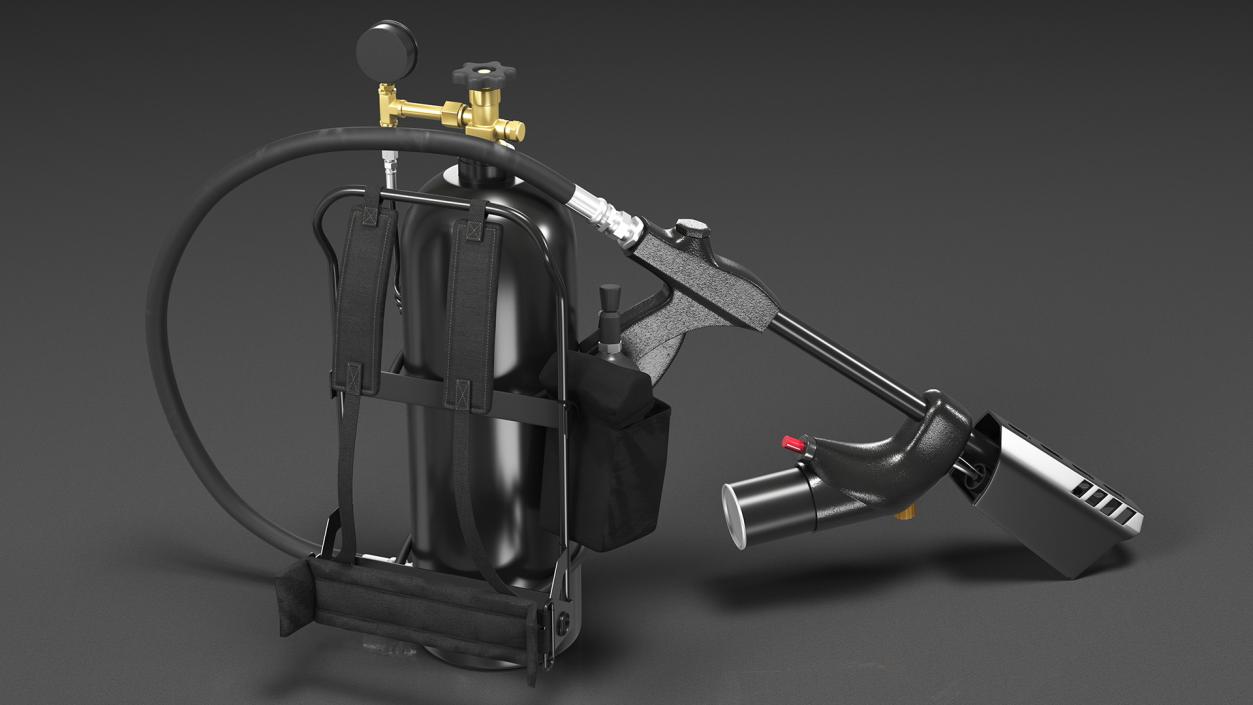 3D model Portable Backpack Flamethrower