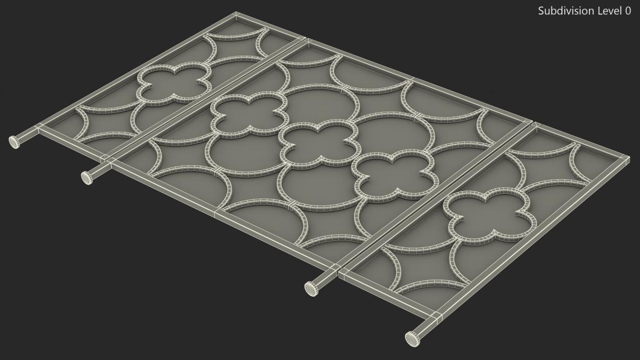 3D model Wrought Iron Decorative Fireplace Screen