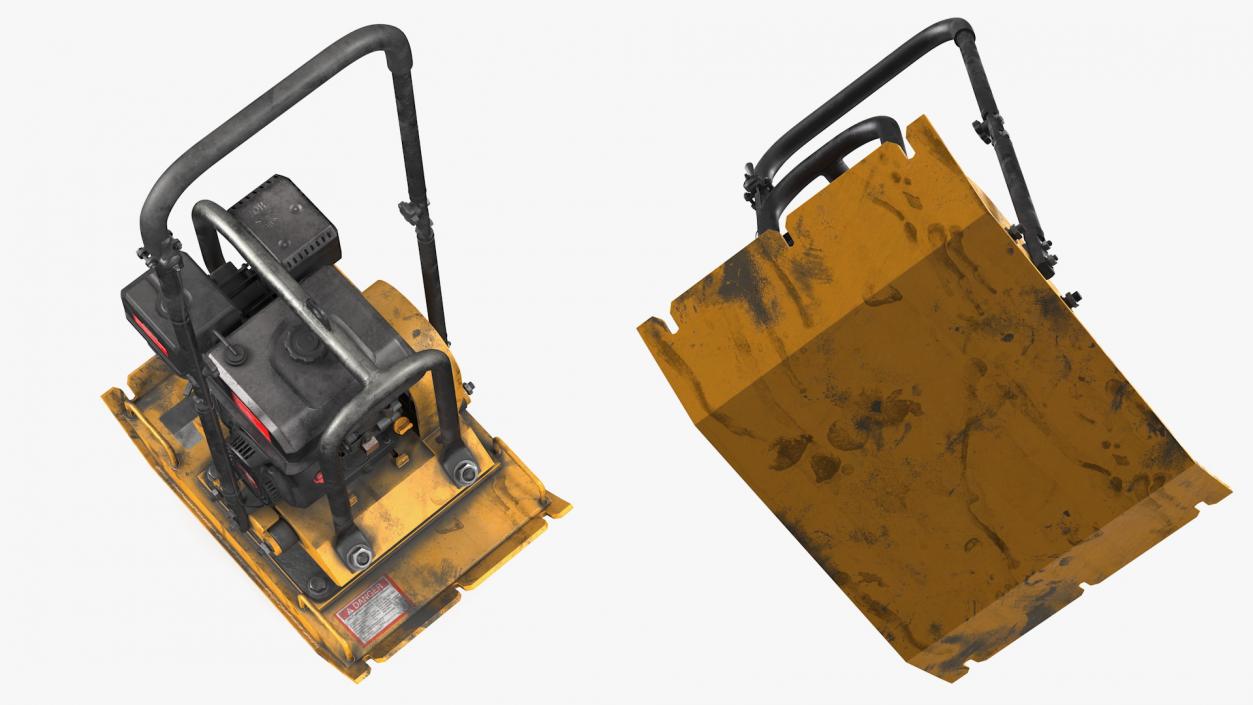 3D model Gasoline Vibratory Plate Compactor Dirty