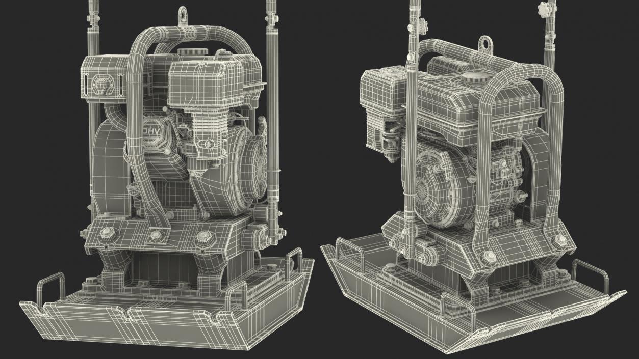 3D model Gasoline Vibratory Plate Compactor Dirty