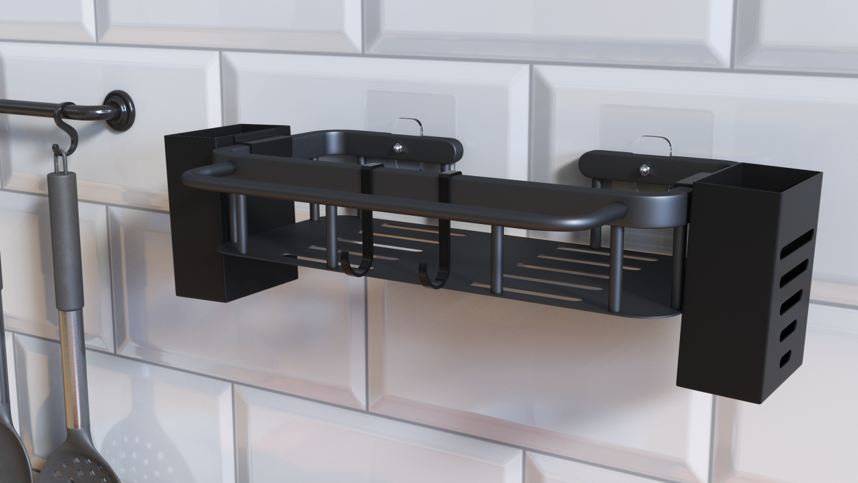 3D Washbasins Organizer Black