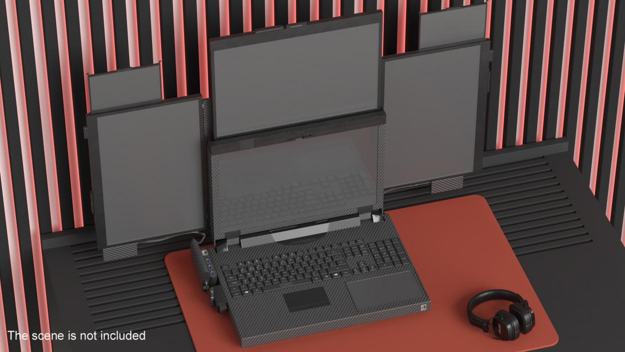 3D Professional Laptop with 6 Screens 2