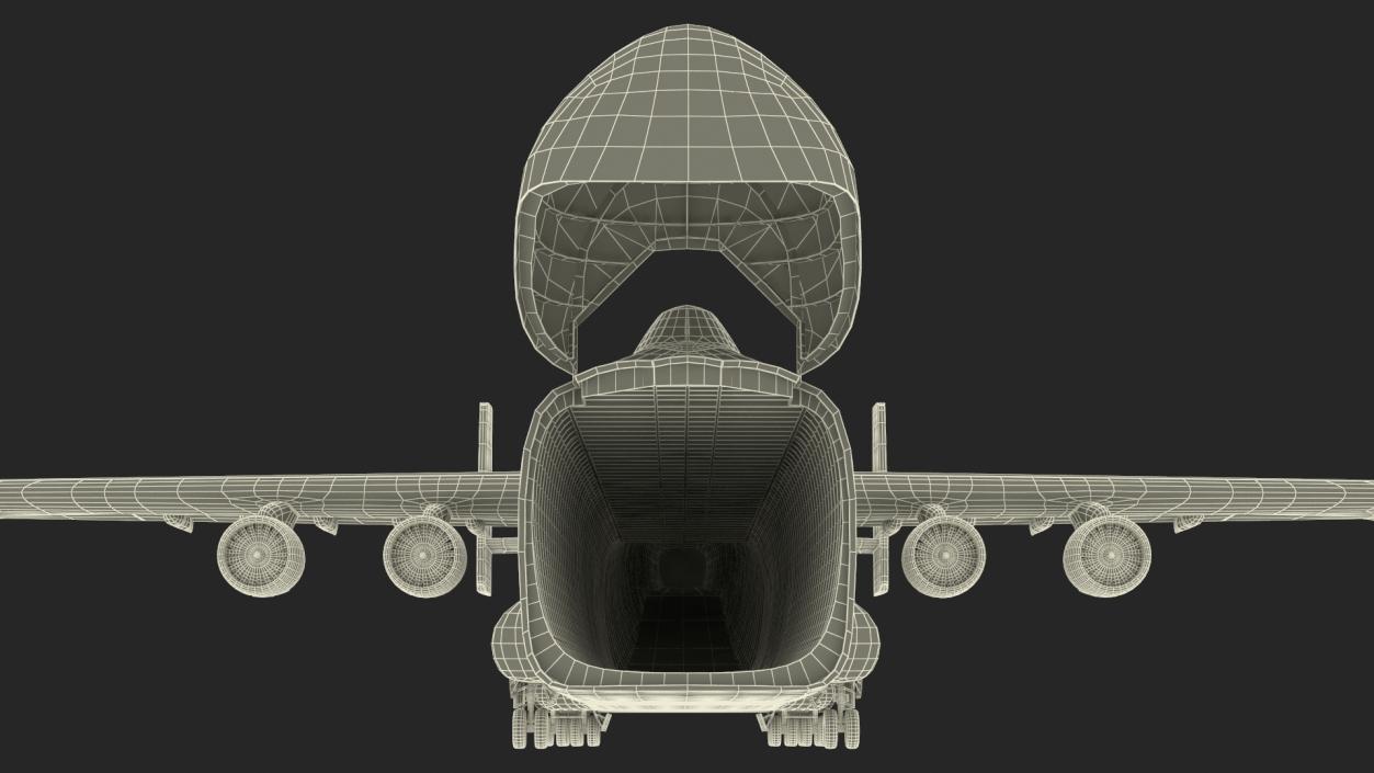 3D Giant Cargo Plane Rigged 2