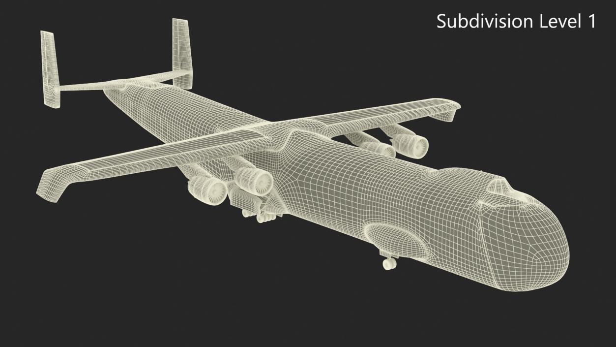 3D Giant Cargo Plane Rigged 2