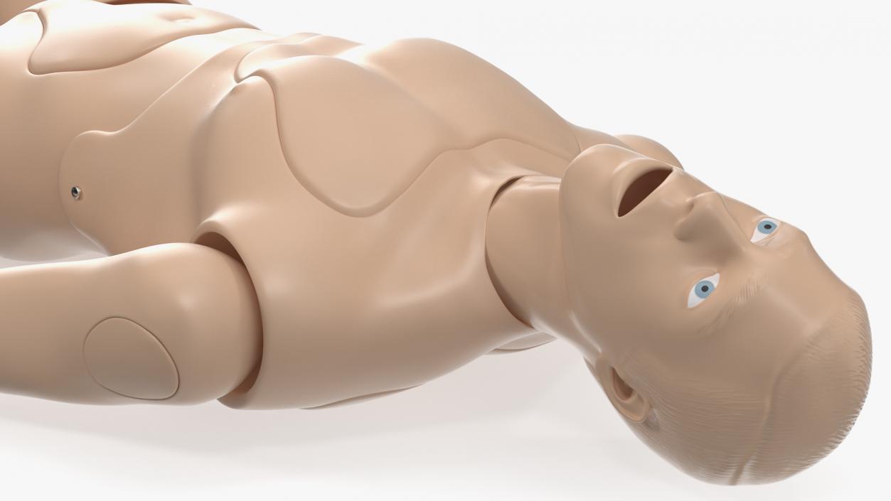 CPR First Aid Training Manikin Laying Pose 3D