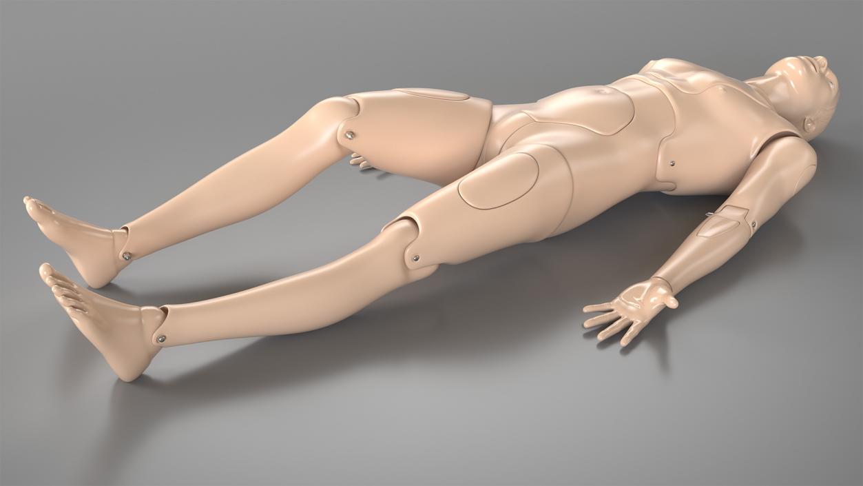 CPR First Aid Training Manikin Laying Pose 3D