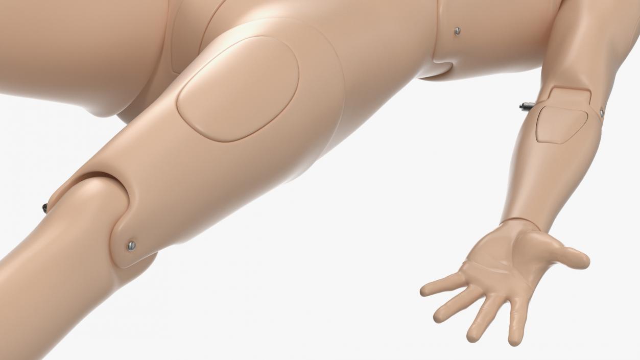 CPR First Aid Training Manikin Laying Pose 3D