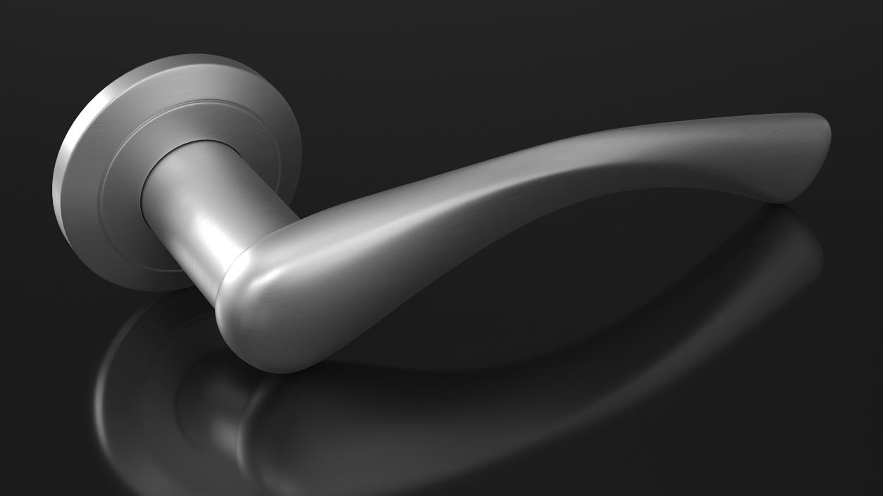 Steel Arc Door Handles 3D