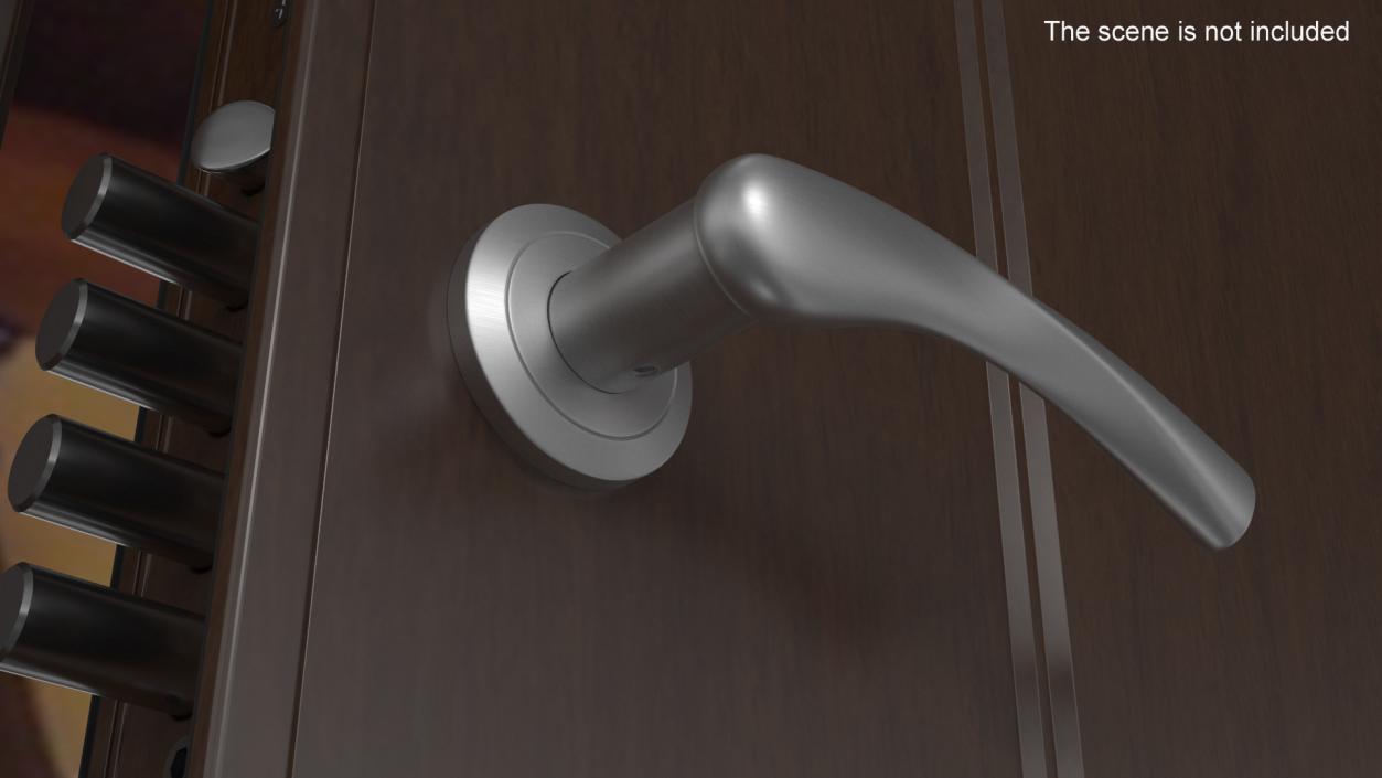 Steel Arc Door Handles 3D