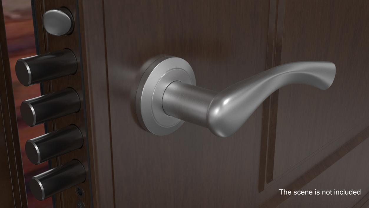 Steel Arc Door Handles 3D