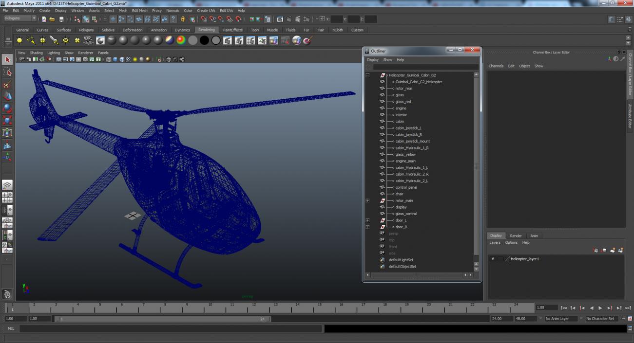 Light Helicopter Generic 3D model