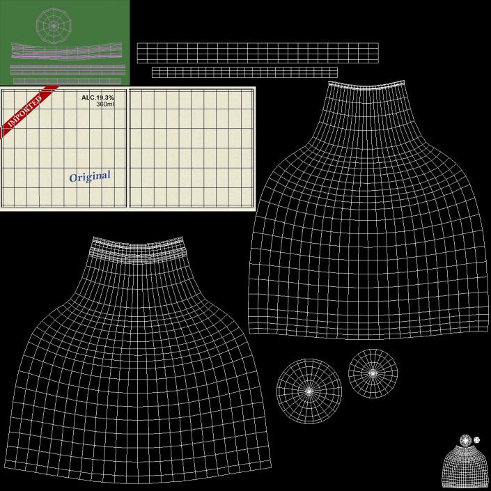 3D Alcoholic Beverage model