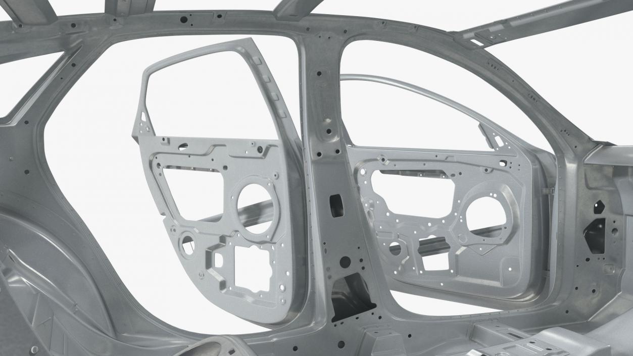 Car Chassis with Frame Rigged 3D model