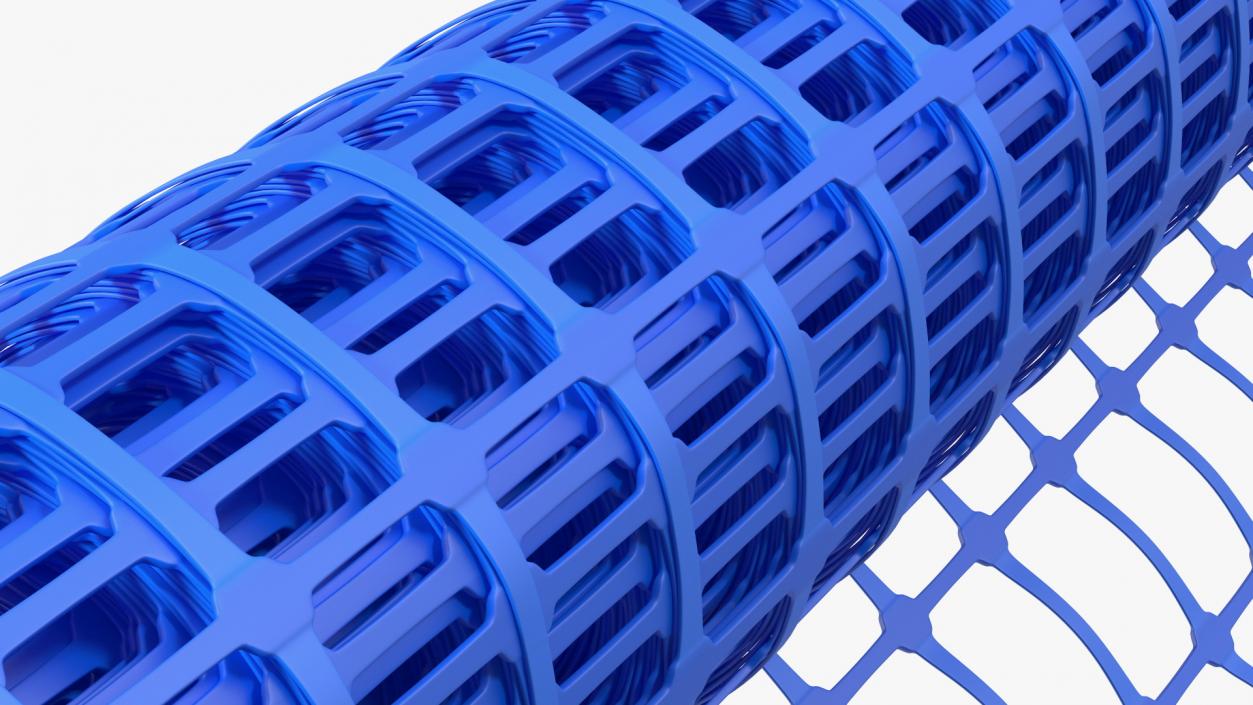 3D Barrier Fence Roll Blue model