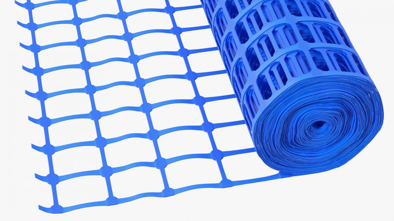 3D Barrier Fence Roll Blue model