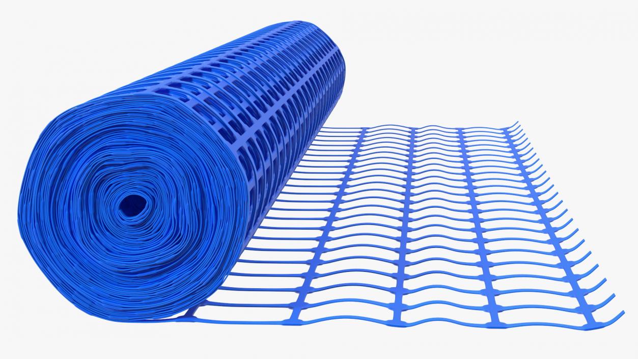 3D Barrier Fence Roll Blue model