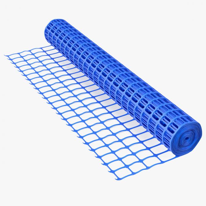 3D Barrier Fence Roll Blue model