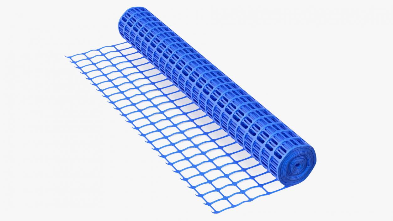 3D Barrier Fence Roll Blue model