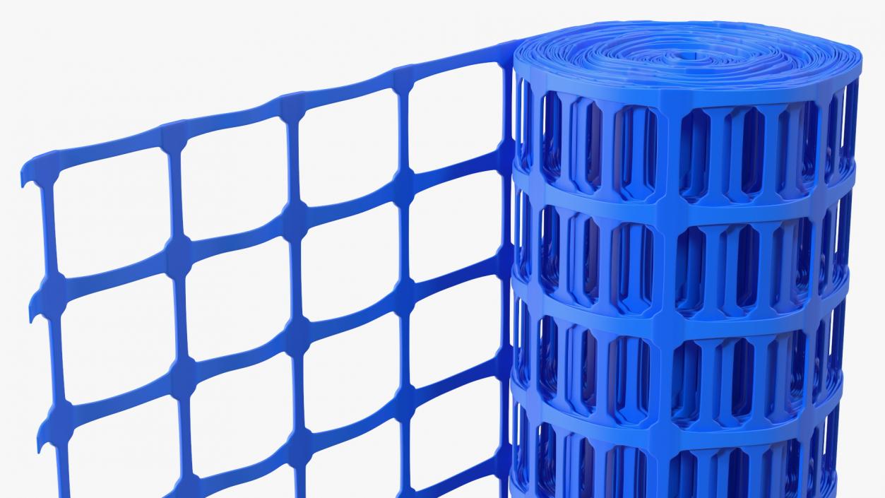 3D Barrier Fence Roll Blue model