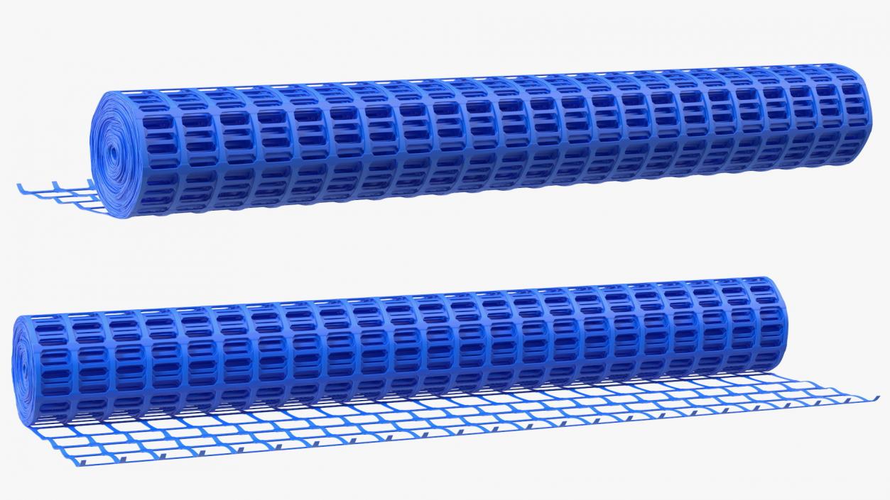 3D Barrier Fence Roll Blue model