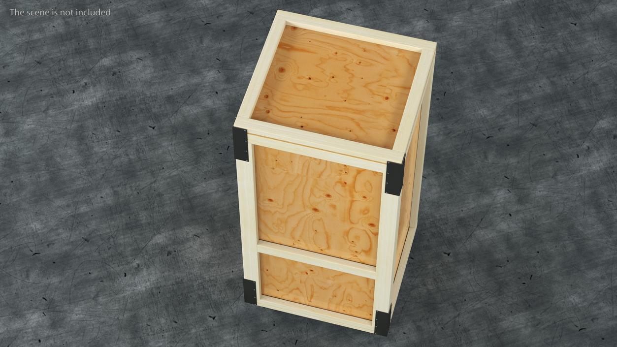 3D model Tall Reusable Wooden Shipping Crate