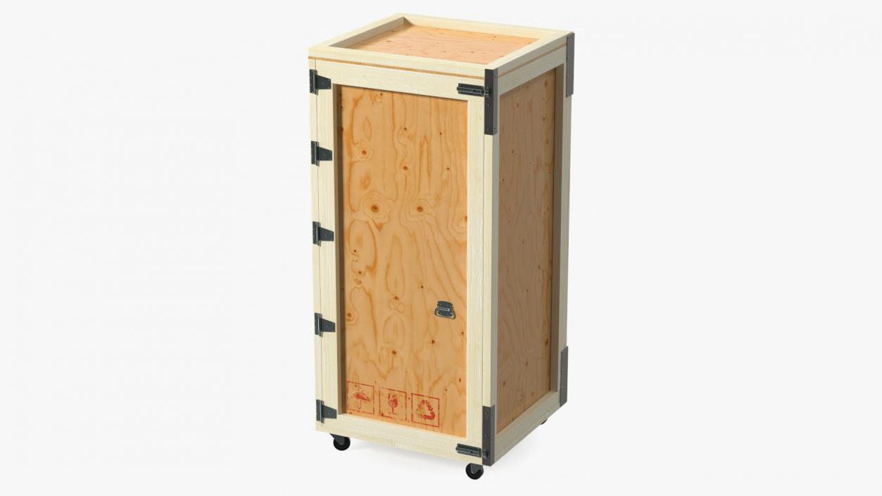 3D model Tall Reusable Wooden Shipping Crate