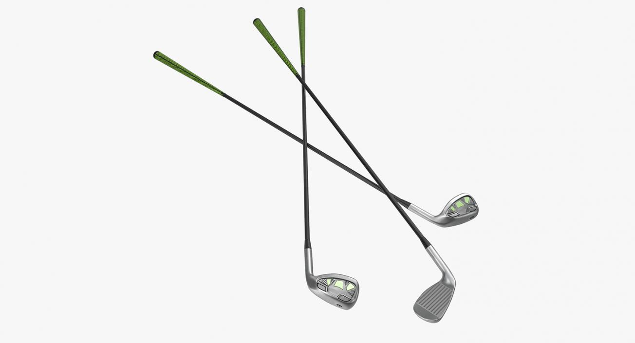 Golf Clubs and Ball Collection 2 3D