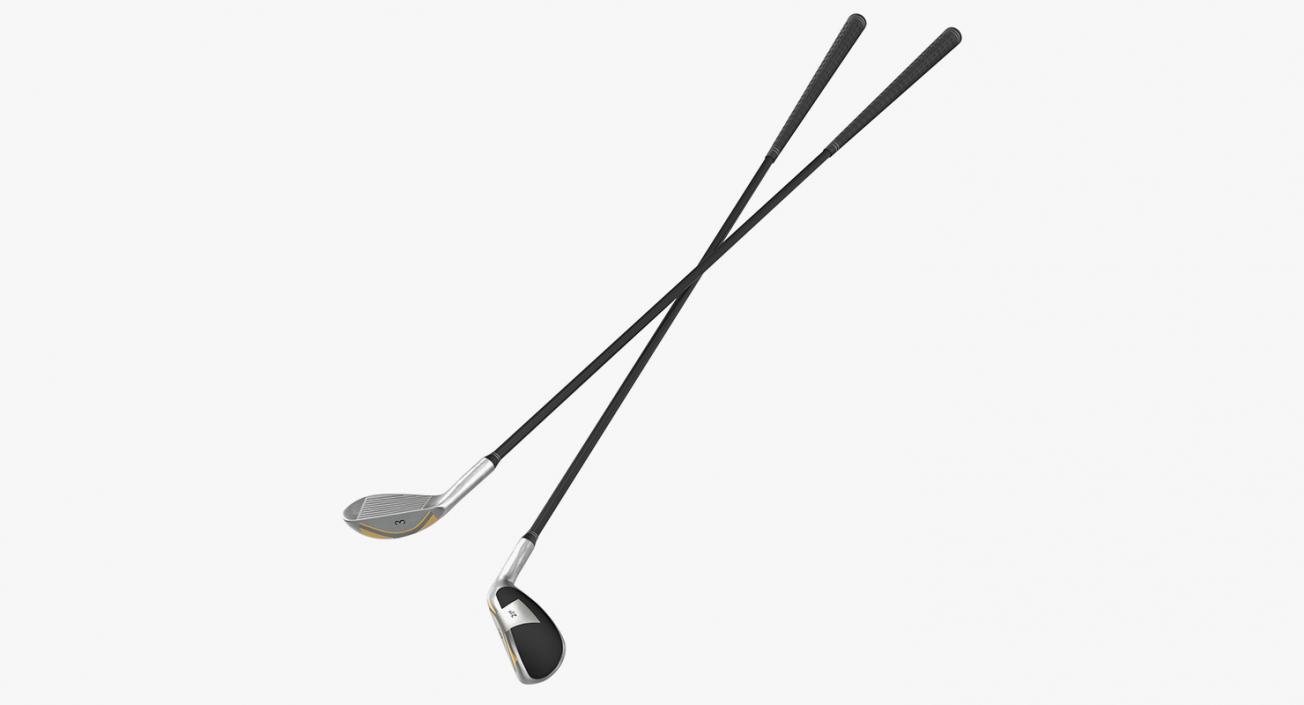 Golf Clubs and Ball Collection 2 3D