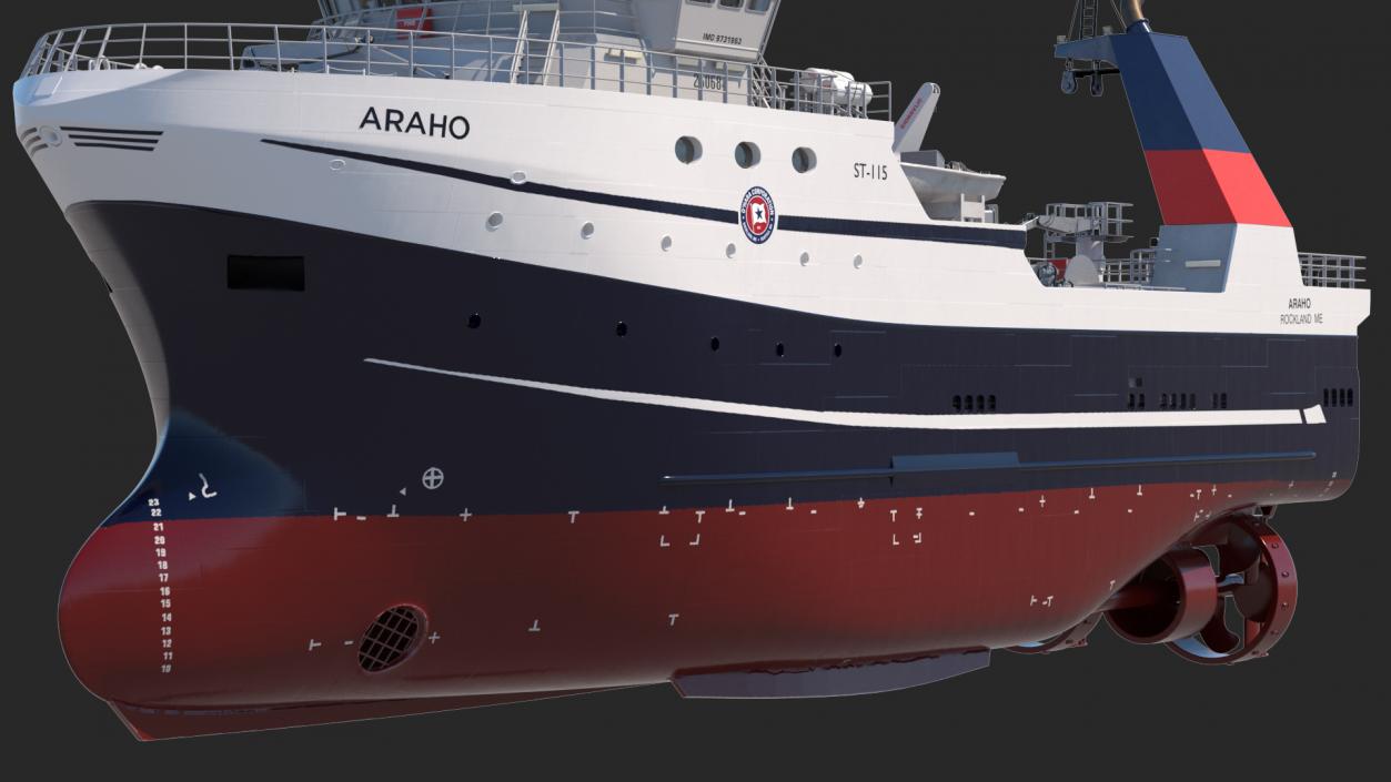 ARAHO Freezer Processor Factory Trawler 3D model