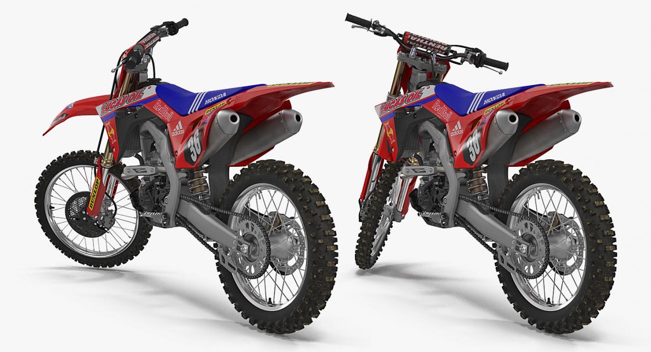 3D model Motocross Bike Honda CRF250R 2018 Rigged