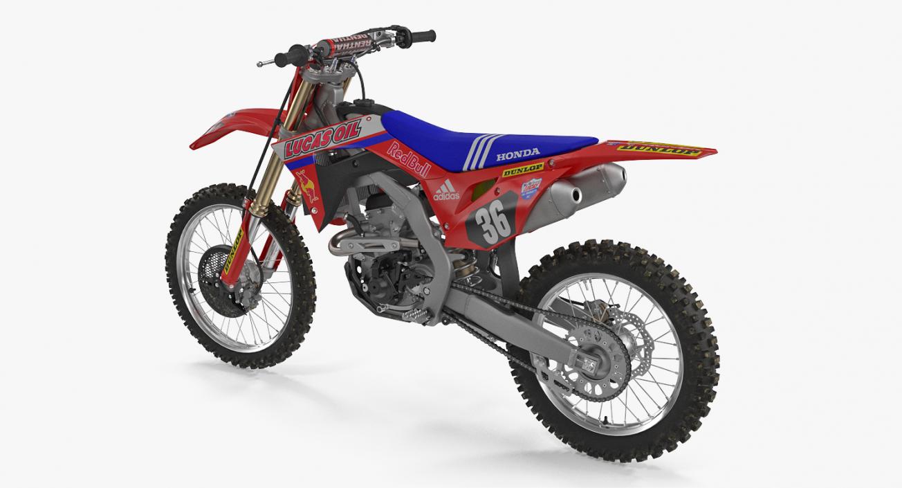 3D model Motocross Bike Honda CRF250R 2018 Rigged