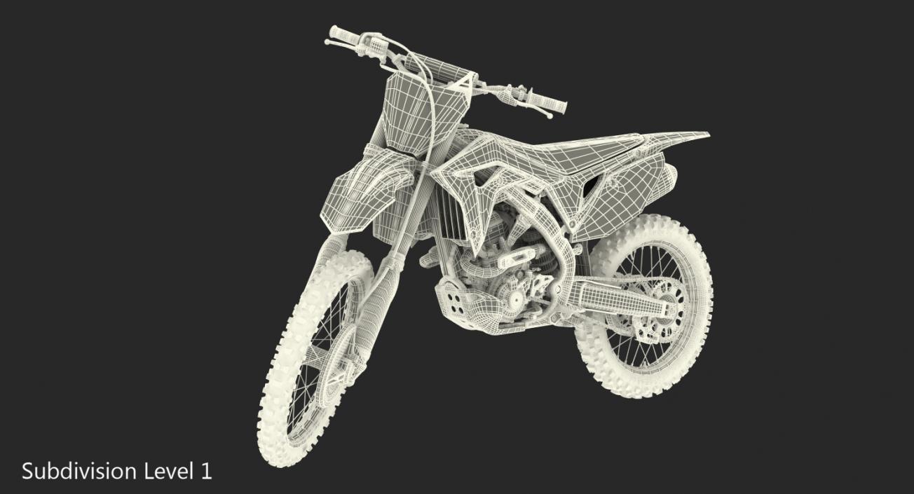 3D model Motocross Bike Honda CRF250R 2018 Rigged