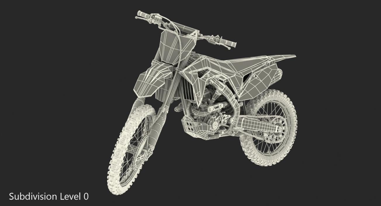 3D model Motocross Bike Honda CRF250R 2018 Rigged