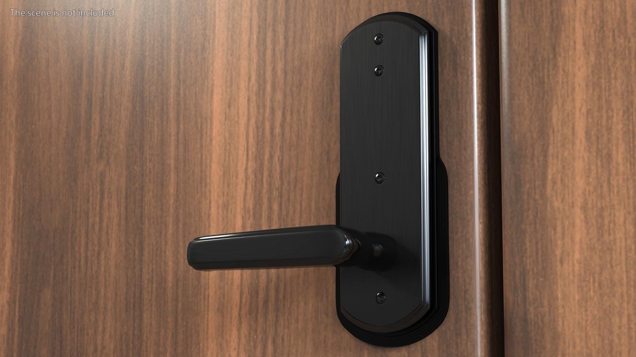 Keypad Door Lock Black 3D