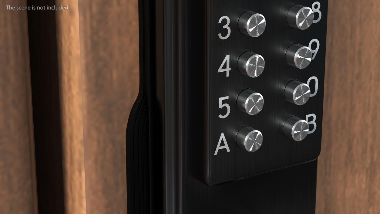 Keypad Door Lock Black 3D