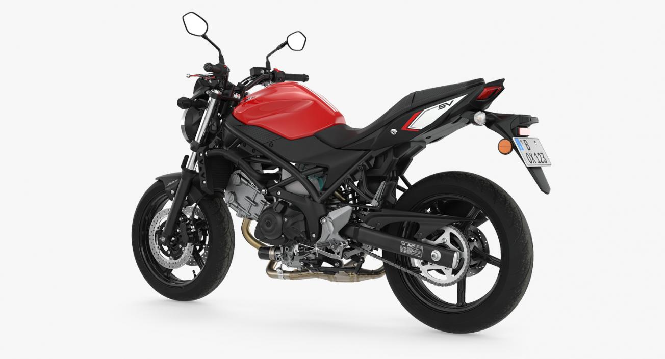 3D Sport Bike Suzuki SV650 2016 model